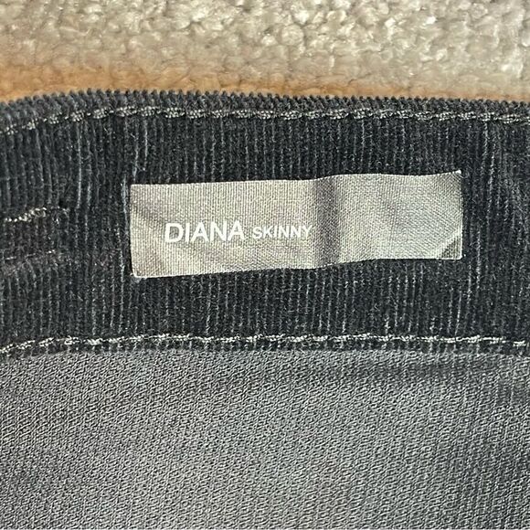 Kut From The Kloth Pants Women's 6 Black Skinny Micro Corduroy Mid-Rise Stretch - Picture 5 of 14